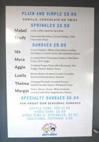 Little Ladies Soft Serve Menu